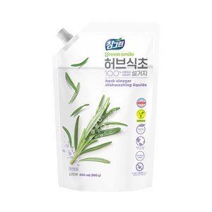 참그린 허브식초 설거지 주방세제 리필, 900g, 1개