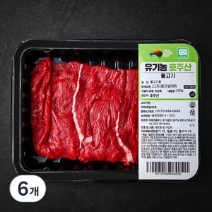 동원홈푸드 유기농 인증 정육 불고기용 (냉장), 200g, 6개