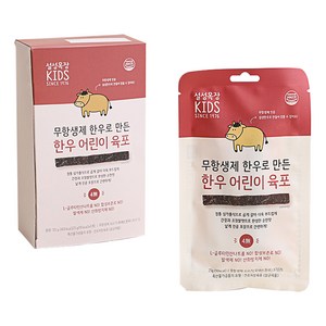 설성목장 무항생제 한우로 만든 한우 어린이 육포 25g, 쇠고기 육포맛, 5개