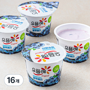 요플레 오리지널 블루베리, 180g, 16개입