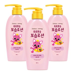 베비언스 핑크퐁 촉촉뽀송 보습로션 스윗피치향, 3개, 380ml