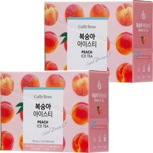 카페베네 복숭아아이스티, 190ml, 20개