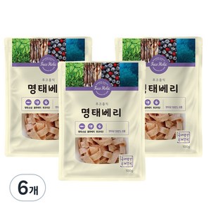 후코홀릭 강아지 건조 간식 100g, 명태 + 베리 혼합맛, 6개