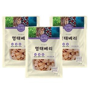 후코홀릭 강아지 건조 간식, 혼합맛(명태/블루베리), 100g, 3개