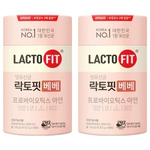 락토핏 베베 유산균, 60회분, 120g, 2개