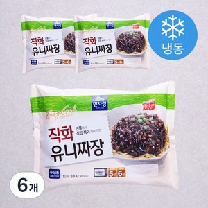 면사랑 직화 유니짜장 1인분 (냉동), 383g, 6개