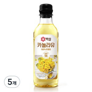 백설 카놀라유, 500ml, 5개