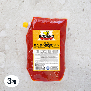 코다노 토마토스파게티소스, 2kg, 3개