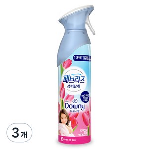 페브리즈 에어 실내 탈취제 본품 다우니향, 165g, 3개