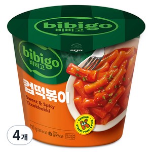 비비고 컵떡볶이, 110g, 4개