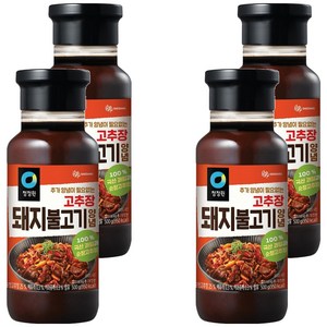 청정원 고추장 돼지불고기 양념, 500g, 4개