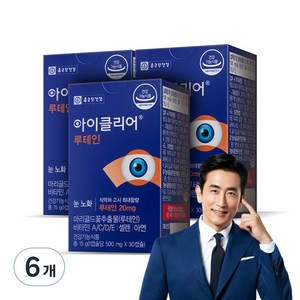 종근당건강 아이클리어 루테인 15g, 30정, 6개