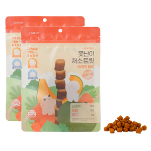 로렌츠 강아지 못난이 채소트릿, 단호박, 2개, 60g