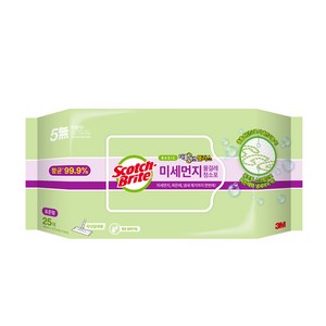 3M 베이직 미세먼지 물걸레 청소포 더블액션 플러스 표준형 25매입, 1개입