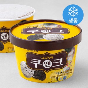 빙그레 그라시아 쿠앤크 아이스밀크 (냉동), 750ml, 2개