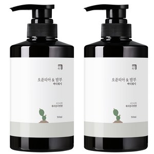 살림백서 오푼티아 앤 밤부 바디워시 체리블라썸향, 2개, 500ml