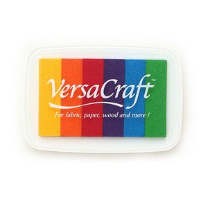 VersaCraft 츠키네코 스탬프 패브릭잉크 레인보우 6색, VK-601, 1개