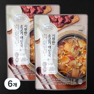 호텔컬렉션 에센셜 시원한 소고기 해장국 냉장, 480g, 6개