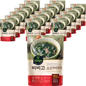 비비고 소고기미역국, 500g, 18개
