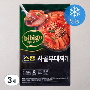 비비고 스팸 사골 부대찌개 (냉동), 700g, 3개