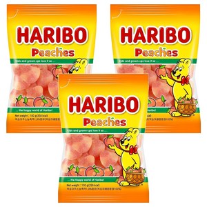 하리보 피치스 젤리, 100g, 3개