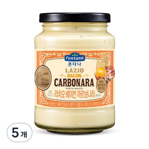 폰타나 라치오 베이컨 까르보나라 파스타소스, 5개, 430g