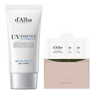 달바 워터풀 에센스 선크림 SPF50+ PA++++ 50ml + 밸런싱 비건 젤 클렌저 3ml x 3p, 1세트