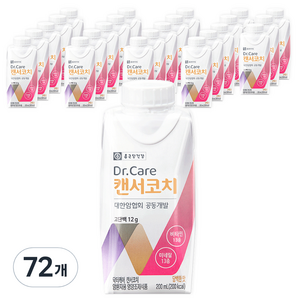 종근당건강 닥터케어 캔서코치 암환자 영양식, 200ml, 72개