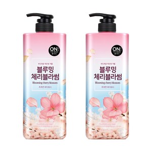 온더바디 플라워 약산성 퍼퓸 바디워시 체리블라썸향, 900g, 2개