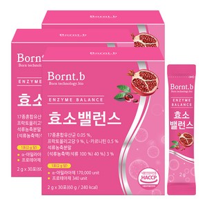 본트비 효소 밸런스 석류맛, 60g, 3박스