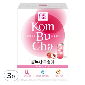 아워티 콤부차 복숭아 30p, 5g, 30개입, 3개