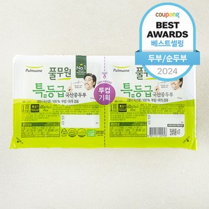 풀무원 특등급 국산콩 두부 부침찌개 겸용, 300g, 2개입