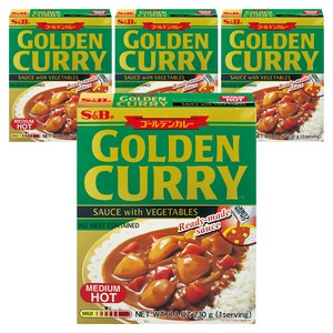 에스앤비 골든카레소스 위드 베지터블 중간 매운맛, 230g, 4개