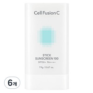 셀퓨전씨 썬스크린 100 스틱 SPF50+ PA++++, 19g, 6개