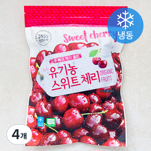 유기가공식품 인증 스위트 체리 (냉동), 500g, 4개