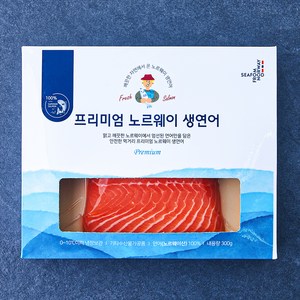 노르웨이산 엠앤엠씨 생연어 필렛 (냉장), 300g, 1개