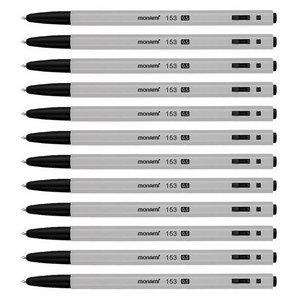 모나미 153 볼펜 0.5mm, 흑색, 12개