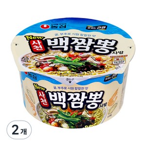 농심 사천 백짬뽕 사발 75g, 2개