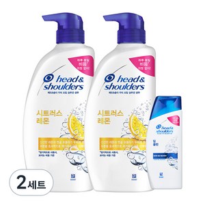 헤드앤숄더 시트러스 레몬 750ml 2개 + 딥클린 90ml 1개 샴푸세트, 2세트