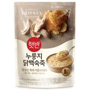 햇반 누룽지닭백숙죽, 420g, 1개