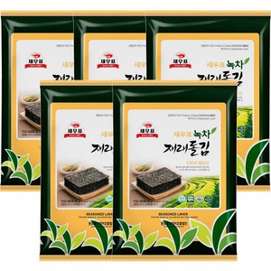 새우표 완도 녹차재래 돌김전장, 30g, 5개