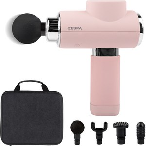 제스파 클래식 전신 무선 자동 마사지건, ZP2968, 핑크 + 실버