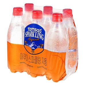 탐사 아쿠아 스파클링 자몽 무라벨, 500ml, 6개