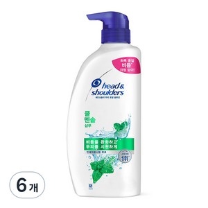 헤드앤숄더 쿨 멘솔 샴푸 시원한 향, 850ml, 6개