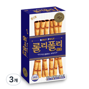 해태제과 롤리폴리 초코, 62g, 3개