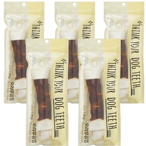 Think your dog teeth 딩고 오리우유 껌 130g, 5개