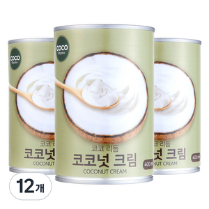 코코리듬 코코넛 크림, 12개, 400ml