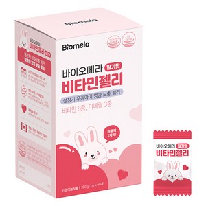 바이오메라 비타민젤리 딸기맛 180g, 1개, 60정