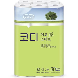 코디 3겹 에코 스마트 롤화장지, 22m, 30개입, 1개