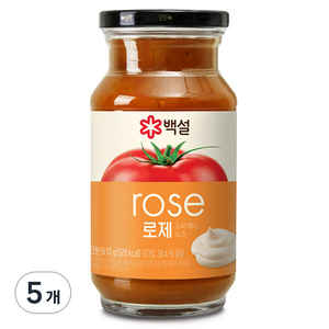 백설 로제 스파게티소스, 610g, 5개